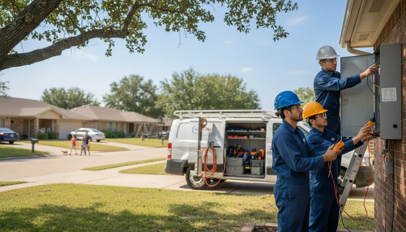 Certified electrician providing emergency electrical services in Plano, TX